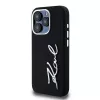 Karl Lagerfeld KLHCP15LSCMSMVK silikoninen Metal Script Logo -kovakotelo iPhone 15 Pro 6.1 musta