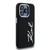 Karl Lagerfeld KLHCP15LSCMSMVK silikoninen Metal Script Logo -kovakotelo iPhone 15 Pro 6.1 musta