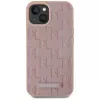 Karl Lagerfeld nahkainen Monogram Metal Logo MagSafe -kotelo iPhone 15 pinkki
