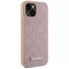Karl Lagerfeld nahkainen Monogram Metal Logo MagSafe -kotelo iPhone 15 pinkki