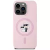 KARL LAGERFELD silikoninen Karl&Choupette MagSafe-kotelo iPhone 14 Pro Max pinkki