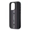 Karl Lagerfeld Saffiano Athleisure Stripes Cord -kotelo iPhone 15 Pro Max musta pinkki