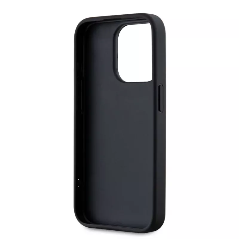 Karl Lagerfeld Saffiano Athleisure Stripes Cord -kotelo iPhone 15 Pro Max musta pinkki