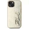 KARL LAGERFELD Wrinkled Metal Signature -puhelinkotelo iPhone 15, kulta