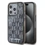 KARL LAGERFELD Liquid Glitter Monogram Gradient -takakansi Apple iPhone 15 Pro, musta