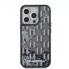 KARL LAGERFELD Liquid Glitter Monogram Gradient -takakansi Apple iPhone 15 Pro, musta