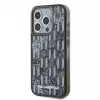 KARL LAGERFELD Liquid Glitter Monogram Gradient -takakansi Apple iPhone 15 Pro, musta