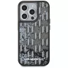 Karl Lagerfeld Liquid Glitter Monogram Gradient -kotelo iPhone 15 Pro Max, musta
