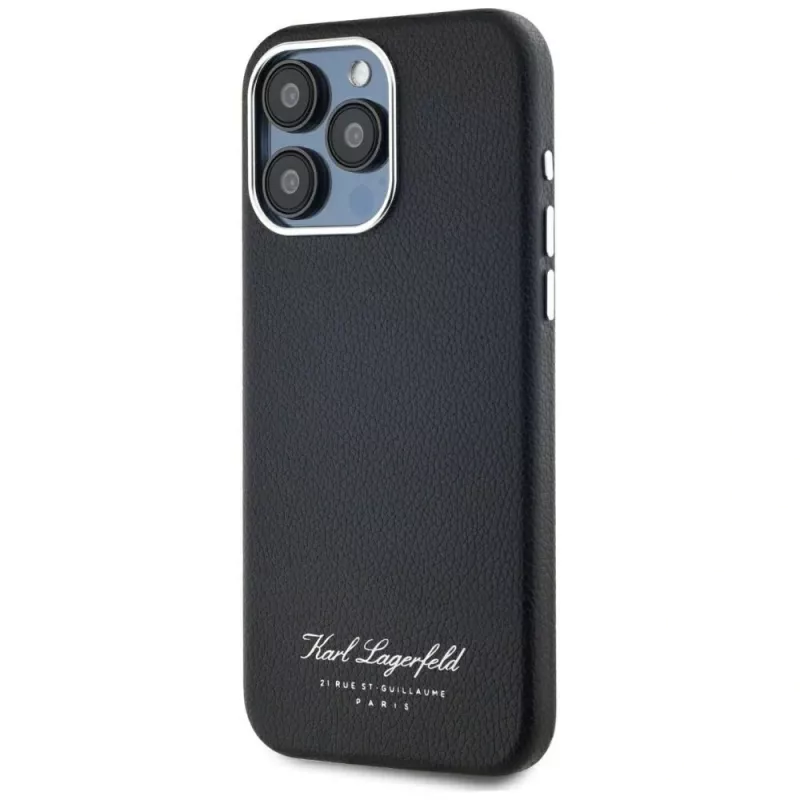 Karl Lagerfeld Hotel RSG -kotelo Apple iPhone 15 Pro, musta