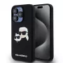 Karl Lagerfeld KLHMP15LSKCHPPLK iPhone 15 Pro 6,1 musta kovakotelo silikoni Karl & Choupette MagSafe