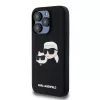 Karl Lagerfeld KLHMP15LSKCHPPLK iPhone 15 Pro 6,1 musta kovakotelo silikoni Karl & Choupette MagSafe