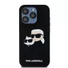 Karl Lagerfeld KLHMP15LSKCHPPLK iPhone 15 Pro 6,1 musta kovakotelo silikoni Karl & Choupette MagSafe