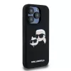 Karl Lagerfeld KLHMP15LSKCHPPLK iPhone 15 Pro 6,1 musta kovakotelo silikoni Karl & Choupette MagSafe