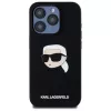 Karl Lagerfeld KLHMP15LSKHPPLK iPhone 15 Pro 6,1 inch musta hardcase silikoni Karl-pääpainatus MagSafe
