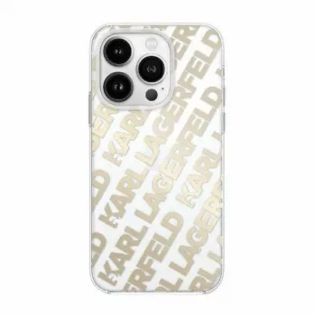 Karl Lagerfeld KLHCP15XHKFOEMD kova kotelo Apple iPhone 15 Pro Max, kulta, IML FulloverLogo