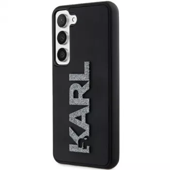 Karl Lagerfeld KLHCS24S3DMBKCK kova kotelo Samsung Galaxy S24, musta, 3D-kumi Glitter Logo