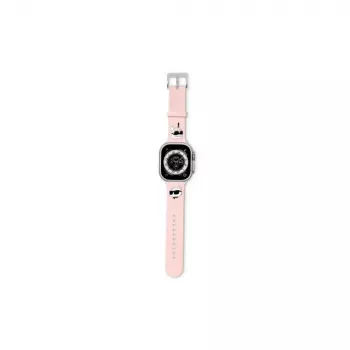 Karl Lagerfeld 3D-kumi Karl & Choupette Heads Apple Watch -ranneke 38/40/41 mm pinkki