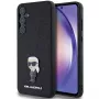 KARL LAGERFELD Ikonik kova kotelo Samsung Galaxy A55 5G - musta glitter metallipin