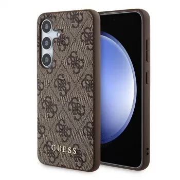 Guess GUOHCSA35G4GFBR A35 hardcase 4G Metal Gold Logo Samsung Galaxy A35 - ruskea