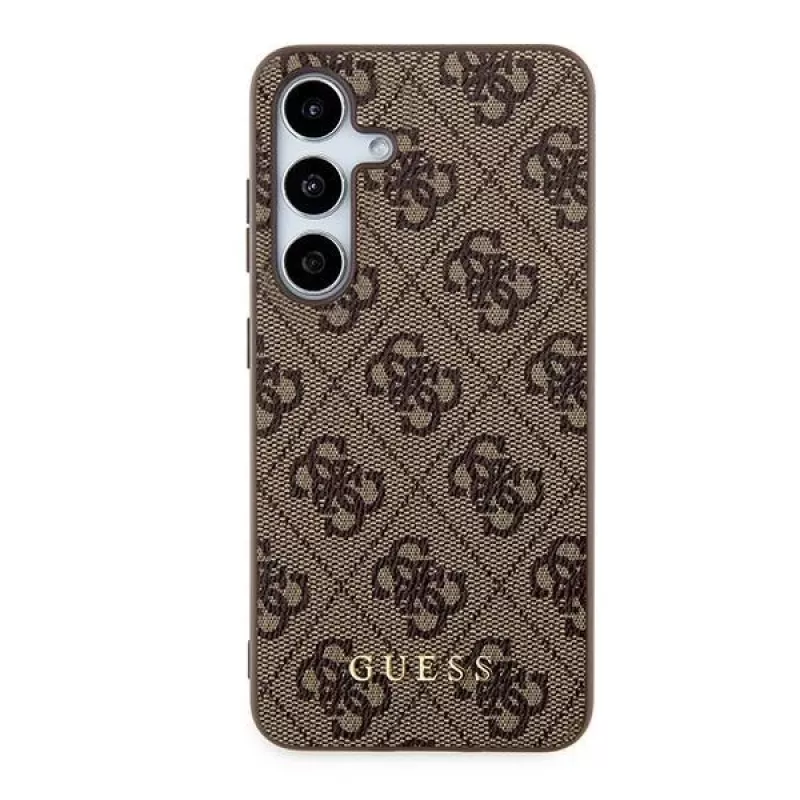 Guess GUOHCSA35G4GFBR A35 hardcase 4G Metal Gold Logo Samsung Galaxy A35 - ruskea