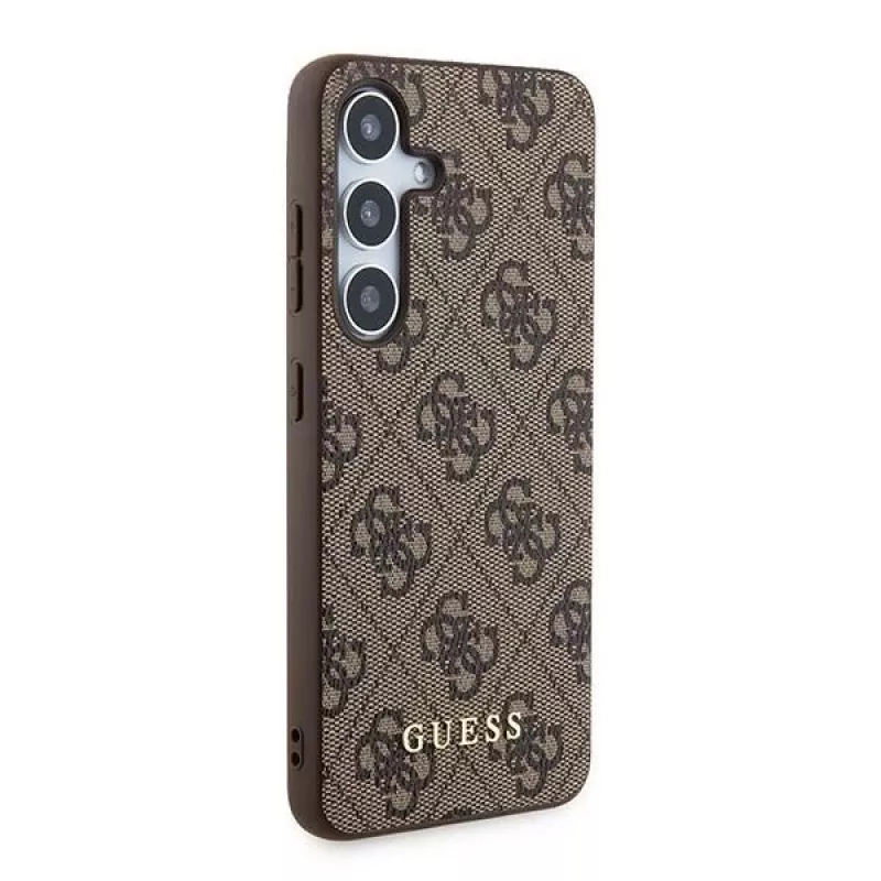Guess GUOHCSA35G4GFBR A35 hardcase 4G Metal Gold Logo Samsung Galaxy A35 - ruskea