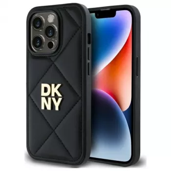 DKNY DKHCP14LPQDSLK Quilted Stack Logo takakansikotelo Apple iPhone 14 Pro 6,1