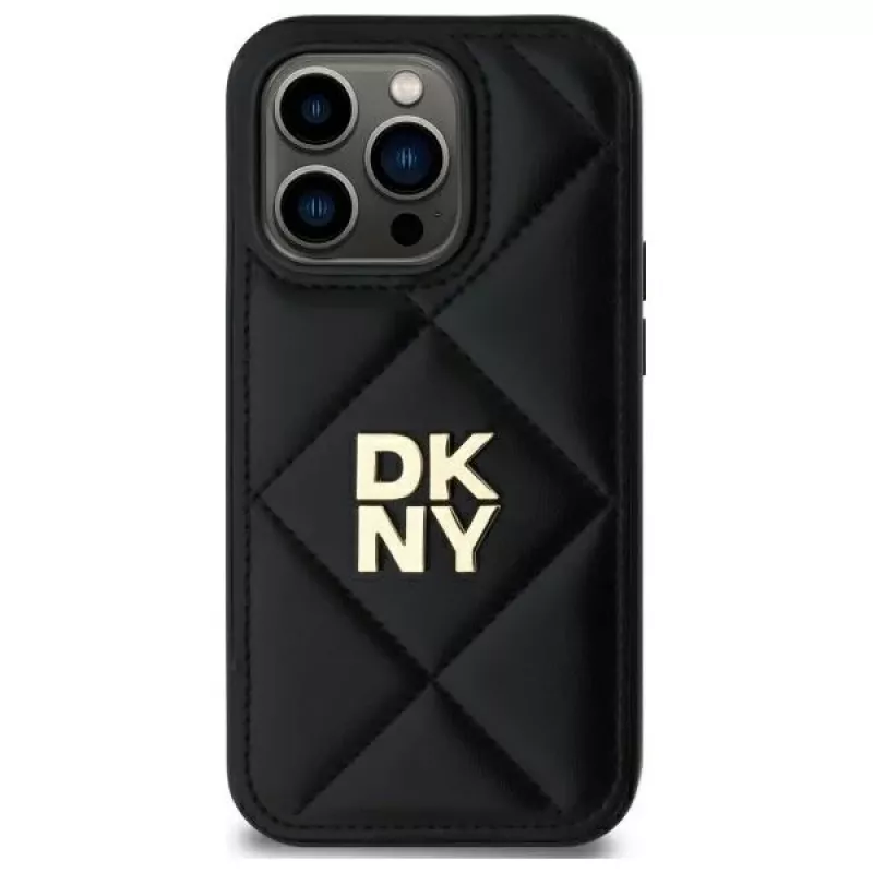 DKNY DKHCP14LPQDSLK Quilted Stack Logo takakansikotelo Apple iPhone 14 Pro 6,1