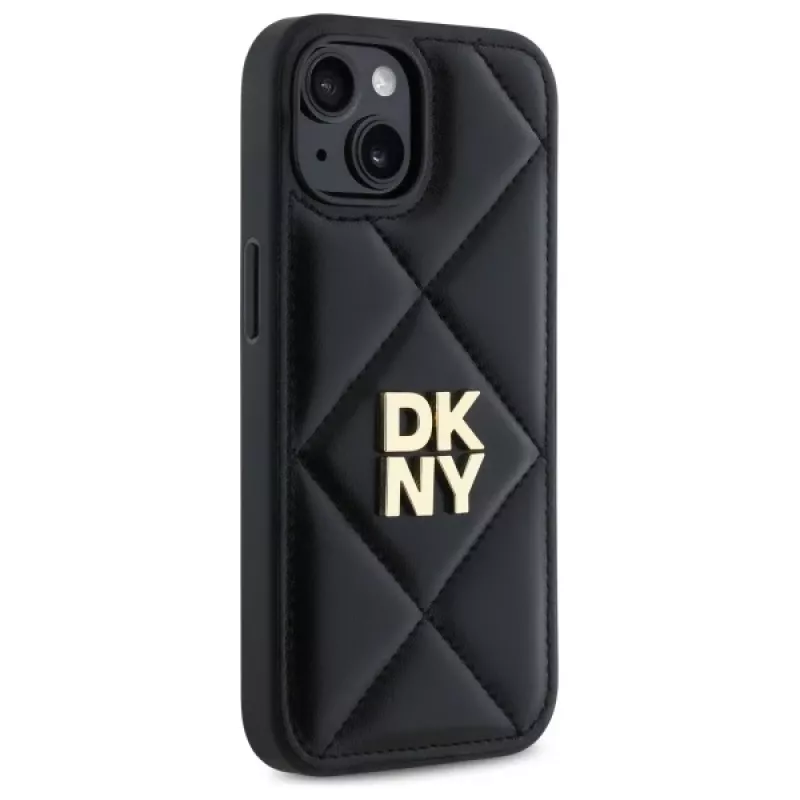 DKNY DKHCP15SPQDSLK Quilted Stack Logo takakansi Apple iPhone 15 6,1