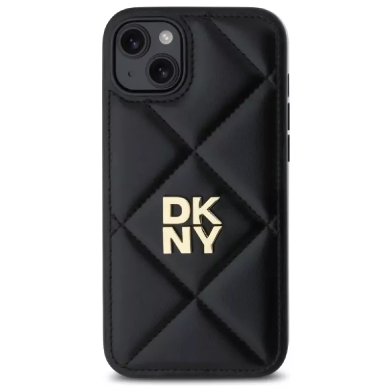 DKNY DKHCP15MPQDSLK Quilted Stack Logo kotelo iPhone 15 Plus 6,7