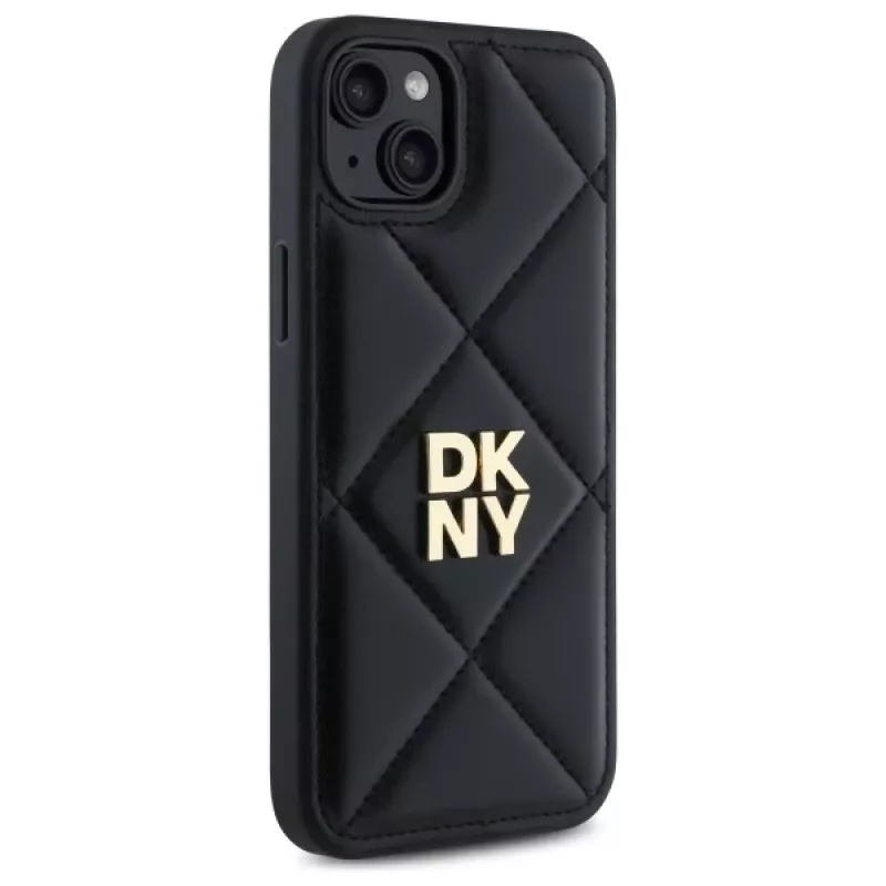 DKNY DKHCP15MPQDSLK Quilted Stack Logo kotelo iPhone 15 Plus 6,7