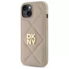 DKNY DKHCP15SPQDSLE Quilted Stack Logo kotelo iPhone 15 6,1 inch beige
