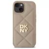 DKNY DKHCP15SPQDSLE Quilted Stack Logo kotelo iPhone 15 6,1 inch beige