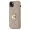DKNY DKHCP15MPQDSLE Quilted Stack Logo takakansi iPhone 15 Plus - beige