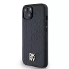 DKNY DKHMP14SPSHRPSK hardcase nahka monogrammikuvio metallilogo MagSafe iPhone 13/14/15, musta