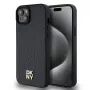 DKNY DKHMP15MPSHRPSK iPhone 15 Plus / 14 Plus 6.7 musta hardcase nahka monogrammikuvio metallilogo MagSafe