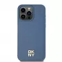 DKNY DKHMP15SPSHRPSB iPhone 15 / 14 / 13 6.1 sininen hardcase nahkajäljitelmä metallilogo MagSafe