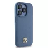 DKNY DKHMP15LPSHRPSB iPhone 15 Pro 6.1 sininen hardcase nahka monogrammikuvio metallilogo MagSafe