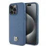 DKNY DKHMP15XPSHRPSB hardcase nahka monogrammikuvio metallilogo MagSafe iPhone 15 Pro Max 6.7 sininen