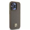 DKNY DKHMP14LPSHRPSW hardcase Apple iPhone 14 Pro 6,1 inch ruskea nahkajäljitelmä metallilogo MagSafe