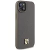 DKNY DKHMP15SPSHRPSW iPhone 15 / 14 / 13 6,1 inch hardcase ruskea nahkajäljitelmä metallilogo MagSafe