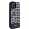 DKNY DKHMP15SPSOSPK hard case Apple iPhone 15 / 14 / 13 6,1 inch musta nahka printtikuvio metallilogo MagSafe