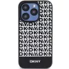 DKNY DKHMP15LPSOSPK hard case Apple iPhone 15 Pro 6,1 inch nahka printtikuvio metallilogo MagSafe musta