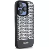 DKNY DKHMP15LPSOSPK hard case Apple iPhone 15 Pro 6,1 inch nahka printtikuvio metallilogo MagSafe musta