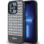 DKNY DKHMP15XPSOSPK hardcase nahka printtikuvio metallilogo MagSafe iPhone 15 Pro Max 6.7 musta