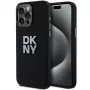 DKNY DKHCP15LSMCBSK hardcase liquid silicone case Apple iPhone 15 Pro 6,1 inch musta metallilogo