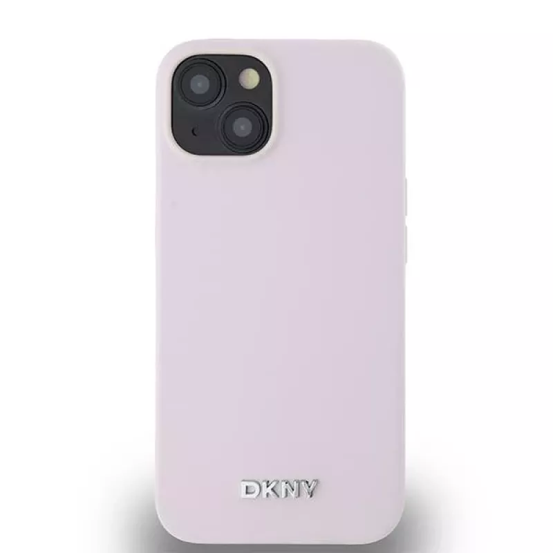 DKNY DKHMP14SSMCHLP liquid silicone hardcase metallilogo MagSafe iPhone 13/14/15 6,1