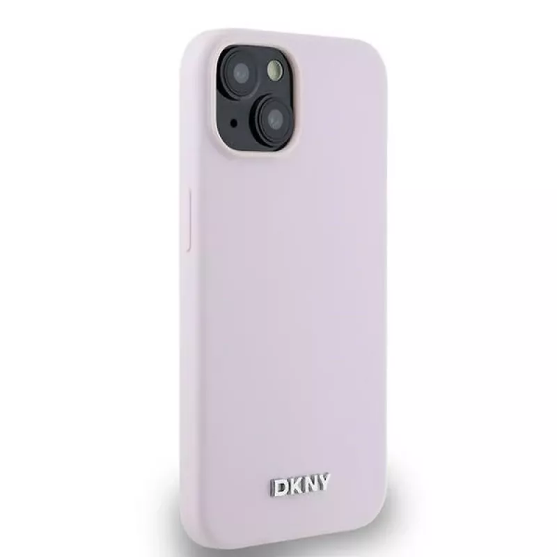 DKNY DKHMP14SSMCHLP liquid silicone hardcase metallilogo MagSafe iPhone 13/14/15 6,1
