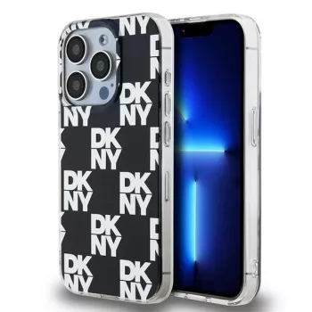 DKNY DKHCP15LHDLCEK Hardcase Apple iPhone 15 Pro 6.1 -suojakotelo, musta, IML Checkered Mono Pattern