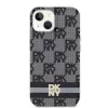DKNY DKHMP15MHCPTSK Hardcase iPhone 15 Plus / 14 Plus 6,7 inch -suojakotelo, musta Karo-Mono-Muster & painetut raidat, MagSafe