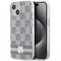 DKNY DKHMP14SHCPTSE Hard Case iPhone 14/15/13 6,1 inch beige ruudullinen mono-kuvio & painetut raidat MagSafe